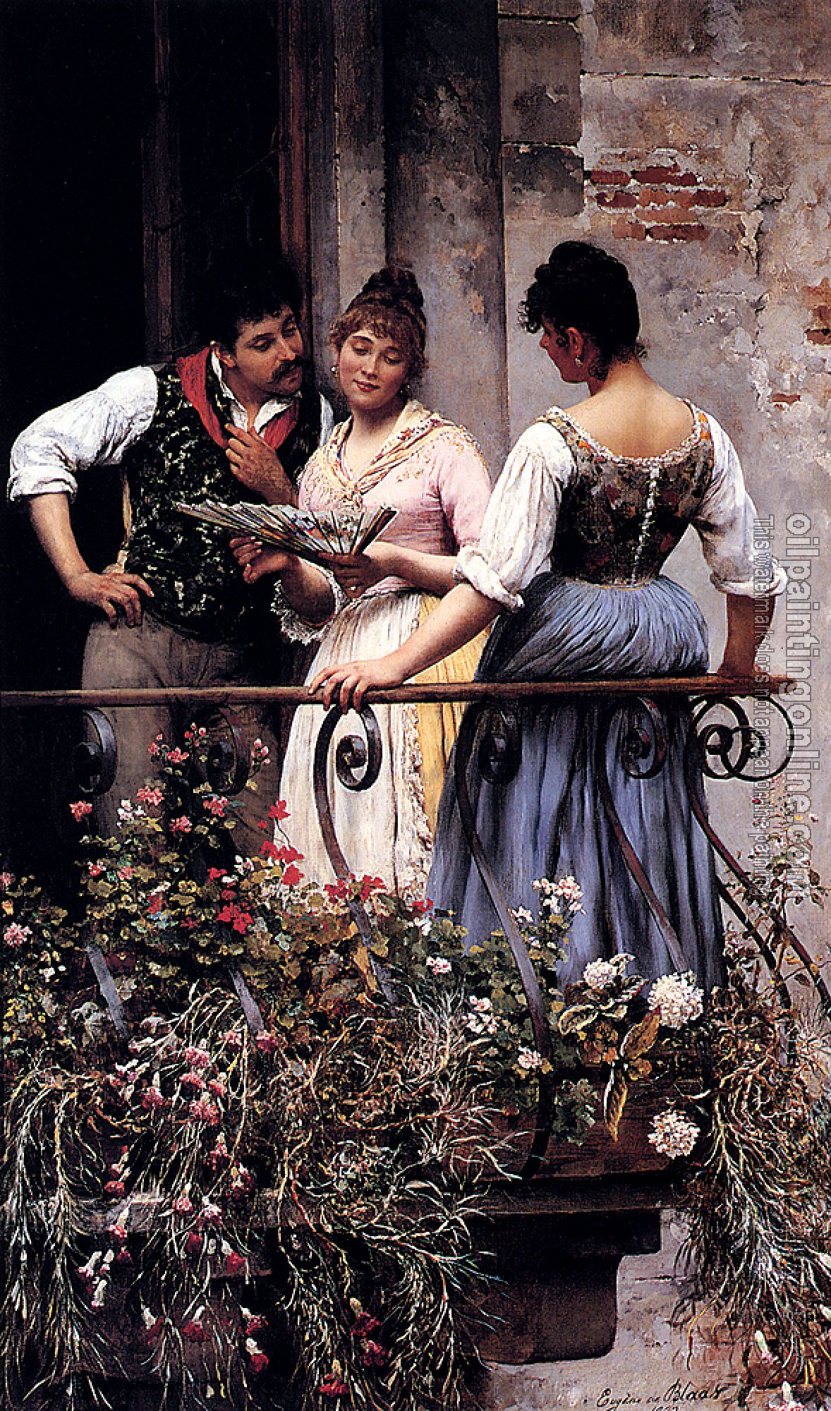 Eugene de Blaas - On The Balcony